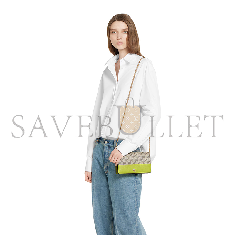 G*u*i gg marmont bi-color wallet on chain 497985 (20*12.5*4cm)